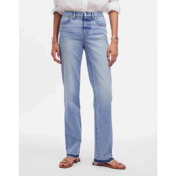 Madewell The Tall '90s Straight Mid-Rise Jean Barbosa Wash 28T NR981 Stretch - Picture 1 of 12